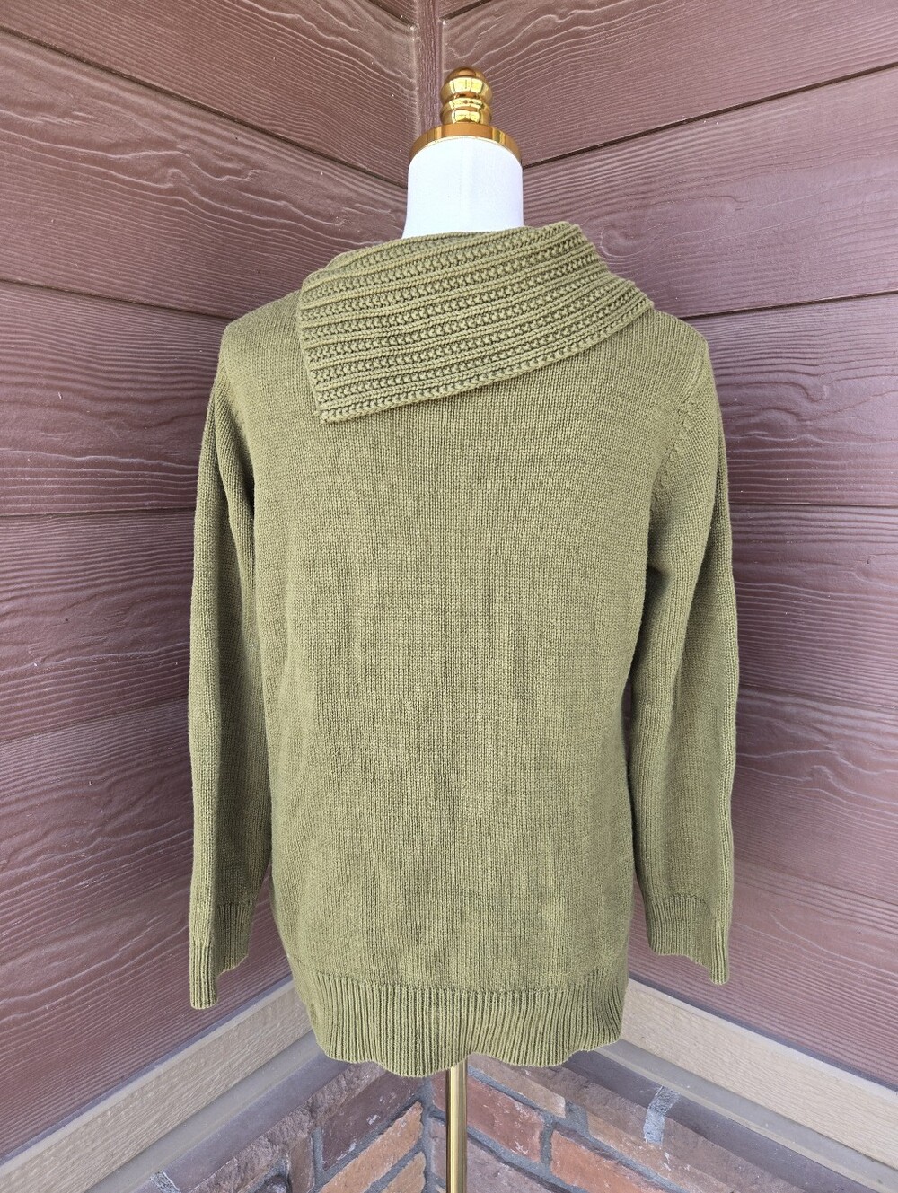 Coldwater Creek Olive Green Knit Sweater Women’s Large - Picture 5 of 16